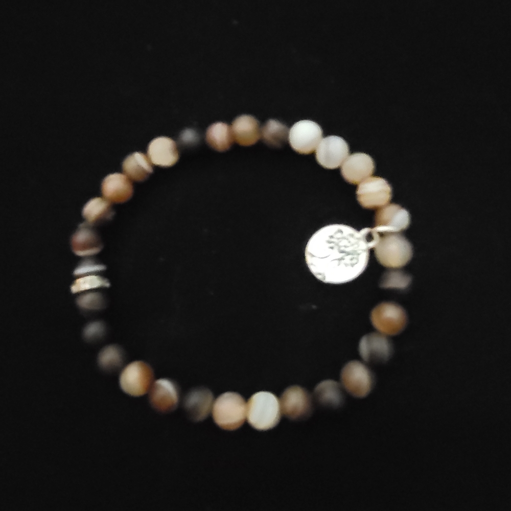 Elegant Beaded Bracelet with Charm